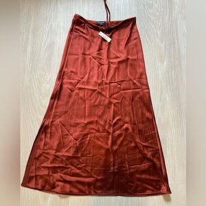 Madewell Drawstring Midi Slip Skirt